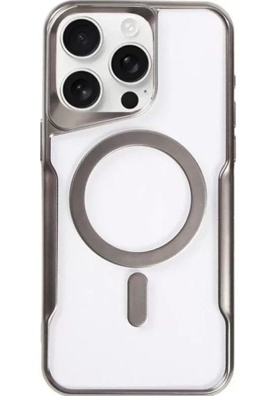 Newface  Apple  Uyumlu iPhone 14 Pro Kılıf Boyi Magsafe Silikon Kapak - Titan Gri