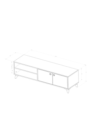 Arpelia Kapaklı Tv Sehpası 140x40x35 Cm