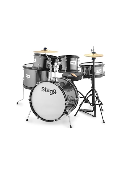 Stagg Tım Jr 5/16b Bk 5 Parça Çocuk Akustik Davul Seti Siyah
