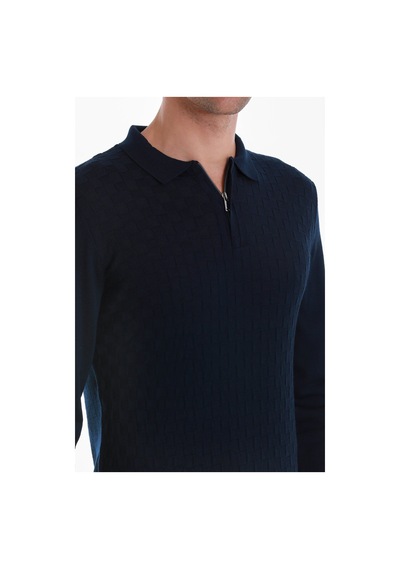 Hatemoğlu Lacivert Regular Fit Jakarlı Polo Yaka Yünlü Triko Kazak 34202023a003 005 Lacivert Hatemoğlu Lacivert Regular Fit Jakarlı Polo Yaka Yünlü Triko Kazak 34202023a003 005 Lacivert