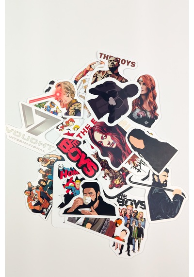 The Boys Sticker Paketi 22 Parça Kaliteli Su Geçirmez Etiket Seti Çok Renkli