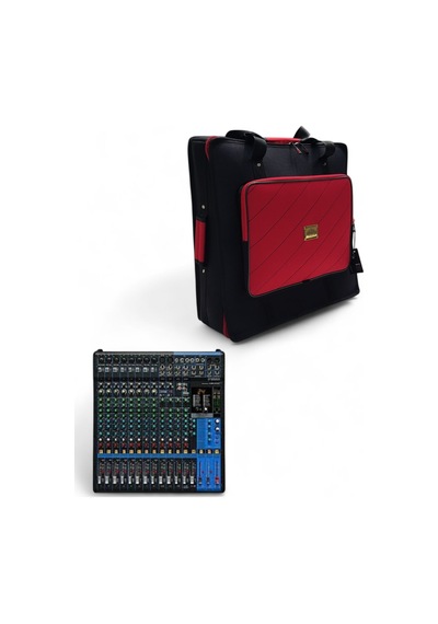 Mg16xu / Mg16x / Mg16 / Mg20xu / Mg20 Mikser İçin Uyumlu Soft Case Çanta Kılıf - Siyah Kırmızı.