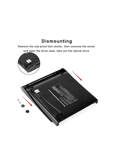 Usb 3.0 Sata Harici Kutu Dvd Rw 9.5 Mm External Boş Cd Dvd Kutusu