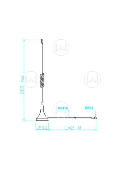 Antenna Home Ah3g.405 4g/nb-ıot Sma-j Metal Anten