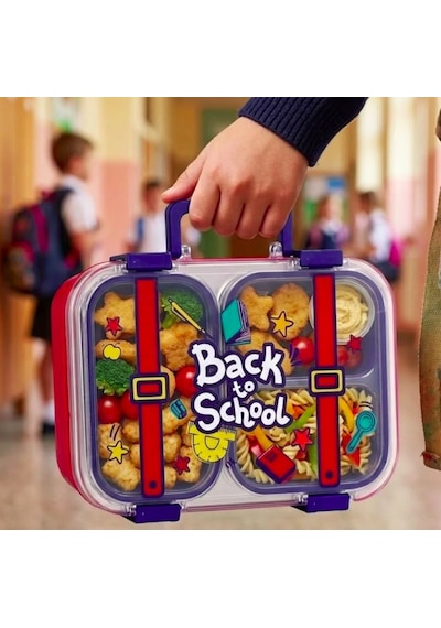 Vagonlife Beslenme Kutusu Lunch Box Paslanmaz Çelik 700 Ml Kırmızı