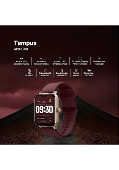 Ttec 2S13WV1 Tempus 44 MM Dikdörtgen Kasa Akıllı Saat
