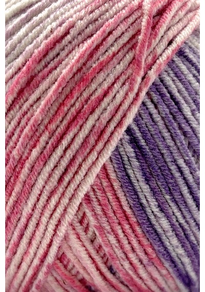 Premium Orijeans Ebruli Amigurumi İpi Punch Panç Baby Soft Cotton 50 Gr Örgü İpliği Mor Gün Batımı