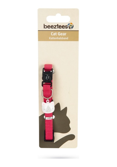 Hnrlıshp Beeztees Kedi Boyun Tasması, Zilli, Pembe, 20-30cm