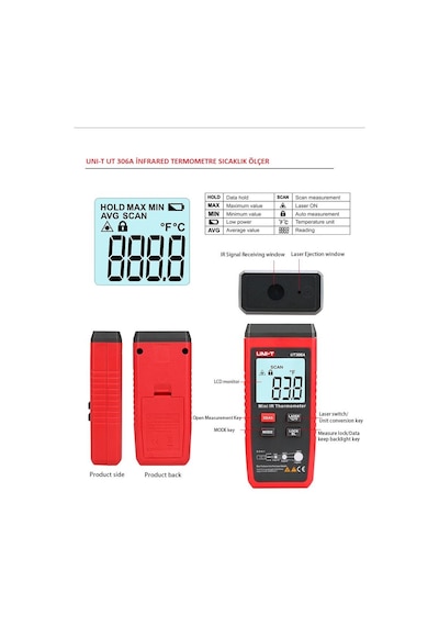 Unit Ut306a Mini İnfrared Lazerli Termometre