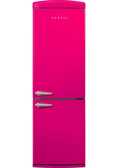 Vestel RETRO NFK37011 330 L No-Frost Buzdolabı Pembe