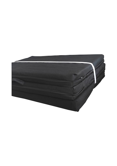 Katlanır Yatak Yer Yatağı Sünger Yatak Taşınabilen Tek Kişilik 80x180 Siyah-6 Cm