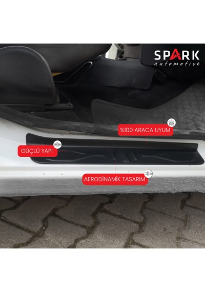 Dacia Lodgy 2013- Yılı Ve Sonrası Uyumlu Kapı Eşiği 4 Parça Siyah