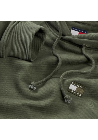 Tommy Hilfiger Tjm Reg Badge Hoodıe Ext Erkek Yeşil Kazak - Dm0dm20258