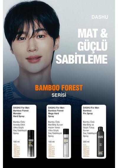 Bambu Özlü Mat Bitiş Ve Güçlü Tutuş Sunan Saç Sabitleyici Sprey For Men Bamboo Pin Spray 300ml Diğer
