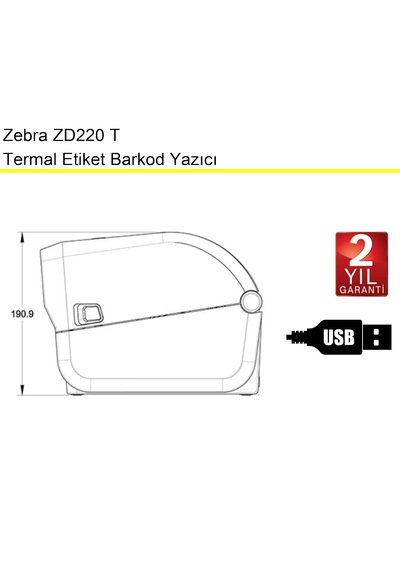 Zebra Zd 220t Termal Ve Ribonlu Etiket Barkod Yazıcı