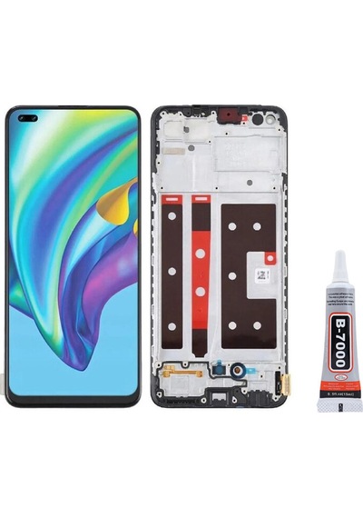 Oppo Reno 4 Lite Çıtalı Uyumlu Ekran Lcd Dokunmatik B7000 15ml Yapıştırıcı İle Beraber Yc