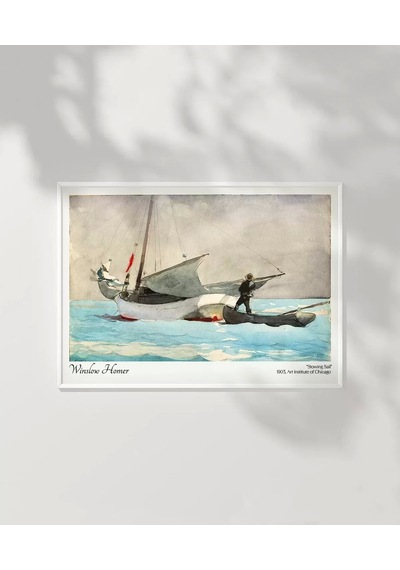 Çerçevesiz Poster Winslow Homer Yelken İstifleme