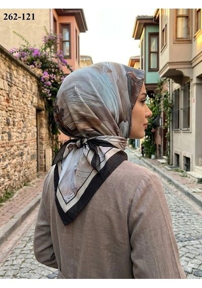 Moonscarfs Moonscarf Desenli Bambu Pamuk Eşarp 262-121 Çok Renkli