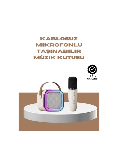 Hubrendy Tekno Bluetooth Karaoke Mikrofon Ve Hoparlör Seti Taşınabilir