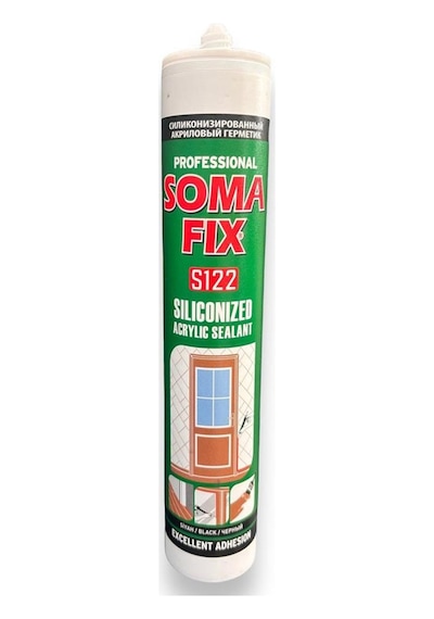 Somafix Siyah 500 Gr / 310 Ml Akrilik Mastik Somafıx.s122 Siyah