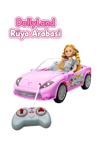 Full Fonksiyon Uzaktan Kumandalı Dollyland Rüya Arabası 1:18 Ölçek Pembe