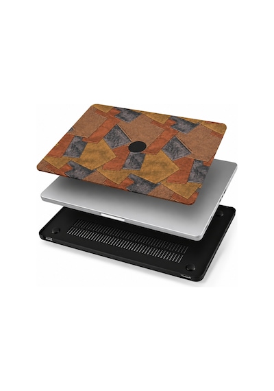 Macbook Air 13.6 Kılıf M2-m5 A2681 A3113 A3240 A3449 Sert Hard Case Açık Kahverengi
