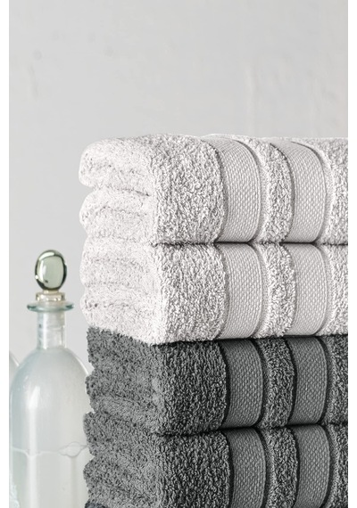 Mürdüm Home Lia Üç Renkli El-yüz Havlusu,6'lı Paket, 6 Parça 50x8