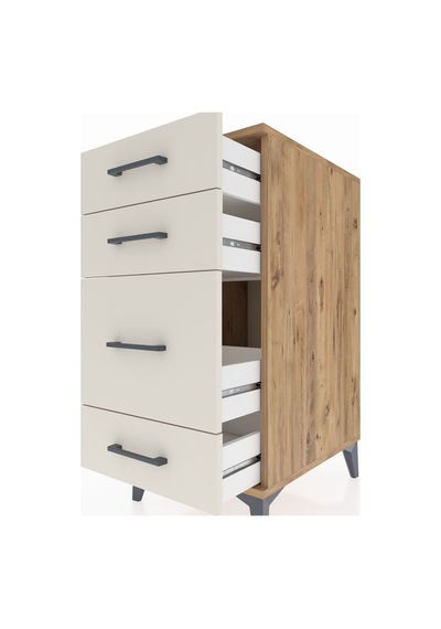 Kronos Komodin 4 Çekmeceli 44x59x96 Çam-aytaşı Atlas Çam