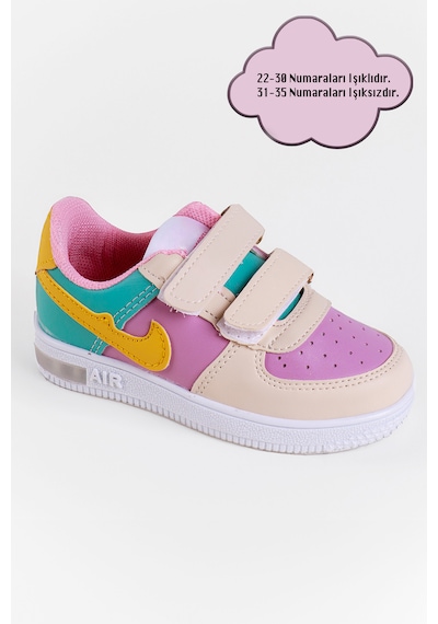 Nese Shoes Kız Çocuk Düz Taban Sneaker, Çocuk Spor Ayakkabı Bej - Lila - Sarı Nese Shoes Kız Çocuk Düz Taban Sneaker, Çocuk Spor Ayakkabı Bej - Lila - Sarı