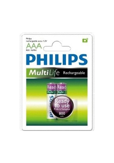 Philips R03B2RTU8/10 12 V 800 mAh İnce AAA Şarjlı Pil