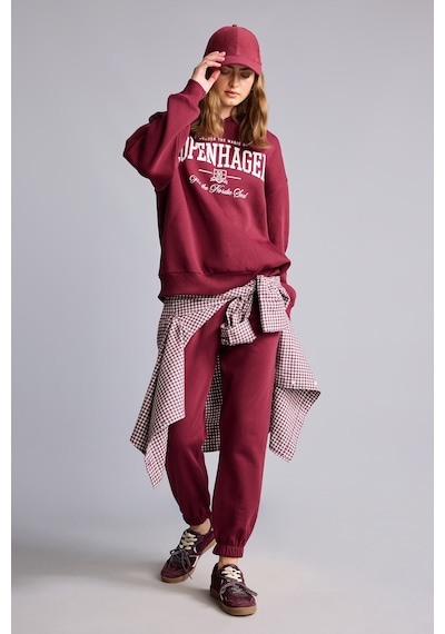 Defacto Okula Dönüş Jogger Fıt Basıc Düz Kalın Sweatshirt Kumaşı Pantolon F9622ax26wnbr115 Bordo-br115