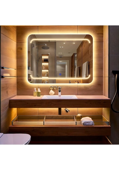 Recta Günışığı Kumlamalı Lavabo & Banyo Aynası Dokunmatik Sensörlü 65 X 90 Cm