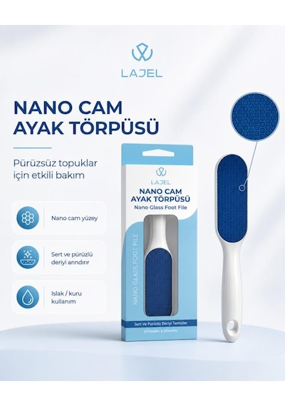 Lajel Premium Nano Cam Hassas Ve Cilt Dostu Hijyenik Ayak Topuk Nasır Törpüsü