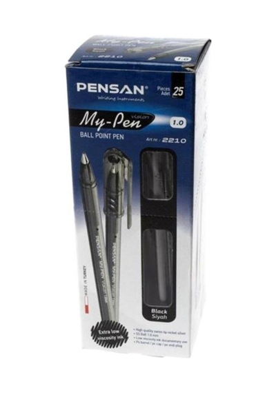 Pensan Tükenmez My-Pen 1.0 Siyah 2210 25'li