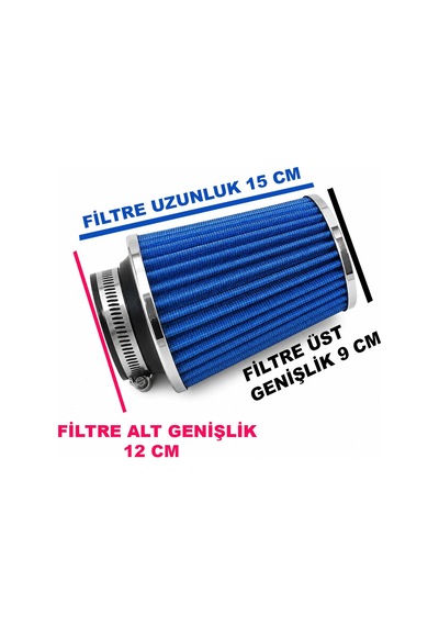 Hks 7.6cm / 76mm Dar Huni Tip Açık Hava Filtresi-performans Açık Hava Filtresi