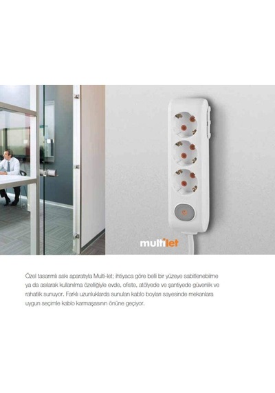 Viko Multi-let Siyah Altılı Priz Anahtarlı Toprak Klemensli Çocuk