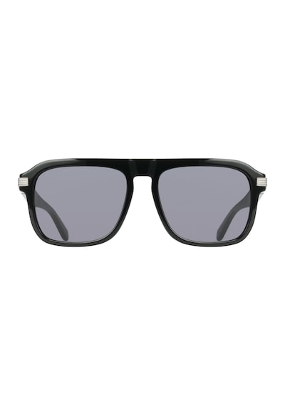 Salvatore Ferragamo Sf 2087s 001 57 Erkek Dikdörtgen Siyah Kemik Güneş Gözlüğü Siyah