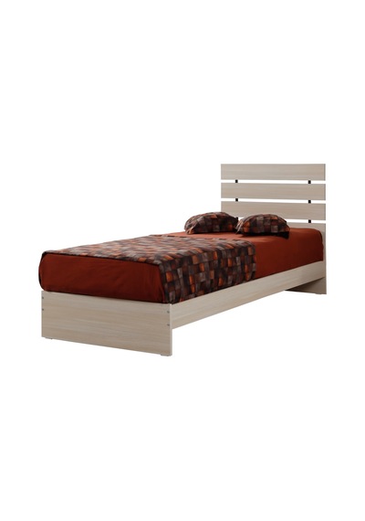 Pasifichome Huga Tek Kişilik Ahşap Karyola Meşe 90Lk /90*200 Başlıklı Karyola