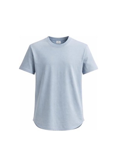 Plus Scorpion Erkek Slim Fit Basic Tişört Esnek, Terletmeyen Pike Dokulu Kumaş Mavi