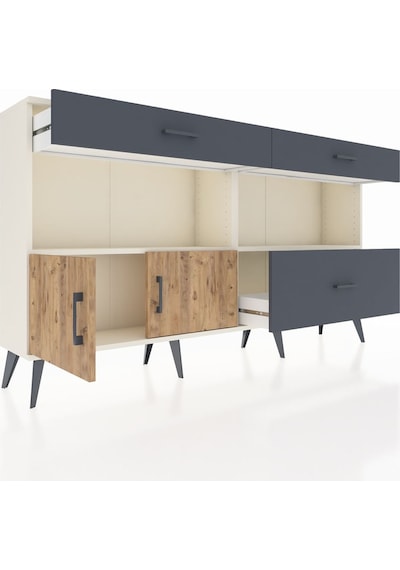 Arges Konsol 2 Raflı 3 Çekmeceli 2 Kapaklı 176x30x99 Aytaşı-çam/a Aytaşı-çam/antrasit Arges Konsol 2 Raflı 3 Çekmeceli 2 Kapaklı 176x30x99 Aytaşı-çam/a Aytaşı-çam/antrasit
