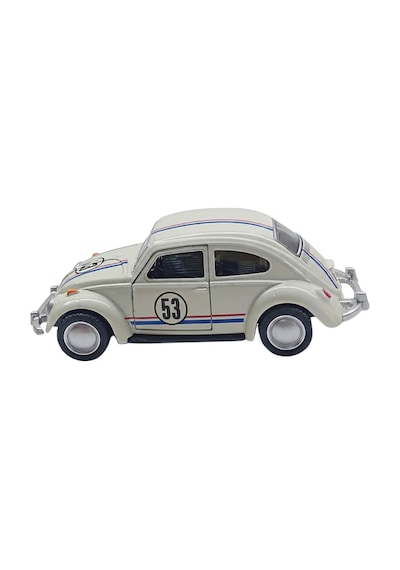 1:36 Ölçek Metal Vosvos Çek Bırak Araba Kapıları Açılan Oyuncak 1947 Volkswagen Beetle - Beyaz