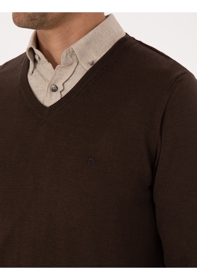 Pierre Cardin Erkek Kahverengi Kazak /triko 50314190-vr029 Kahverengi