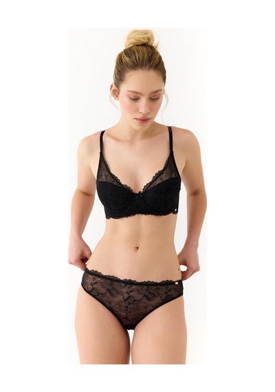 Amarelle Roma Siyah Full Dantel Slip Külot