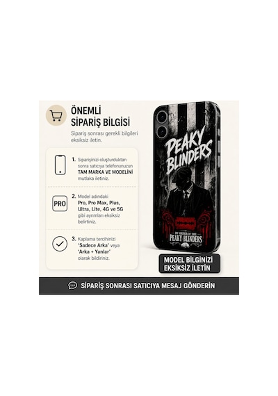 Peaky Blinders Tüm Telefonlara Uyumlu Kaplama Sipariş Sonrası Marka Ve Modelinizi İletiniz