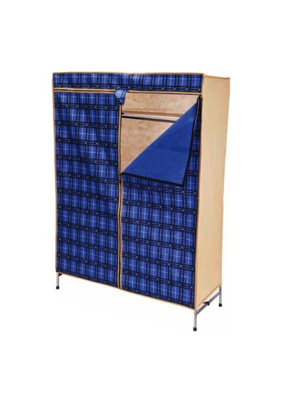 Portatif Gardrop Metal İskelet - Bez Örtü 42x105cm Bx40 Çok Renkli