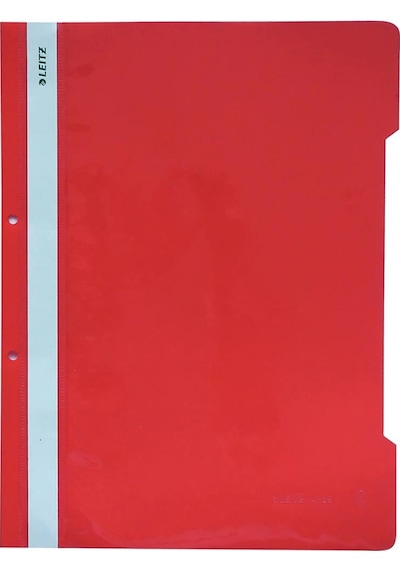 Leitz 41891020 Plastik Telli Dosya Kırmızı 50'li