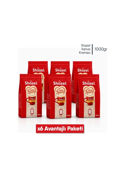 Shazel Kahve Kreması 1000 Gr Flat Bottom 6 Adet