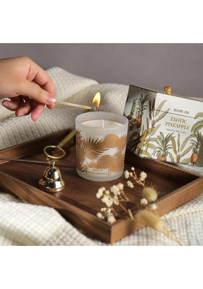 Kokulu Mum - Ananas - Ev İçin 6oz Soya Mumu Mum, Kadınlar İçin Hediyeler Diğer