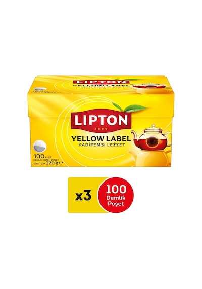 Yellow Label Demlik Poşet Çay 100'lü X 3 Adet