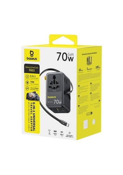 Seyahat Adaptörü, 70w Güç Kapasiteli Ve Kablolu
